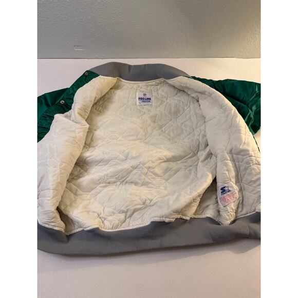 VTG PRO LINE By STARTER NFL Philadelphia Eagles size L-Kelly Green Satin Jacket - Picture 4 of 10